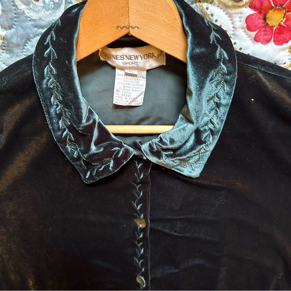 Jones New York velvet Green Sz xL - Picture 2 of 5
